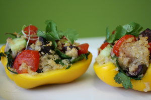 Stuffed Peppers with Quinoa and Cashews