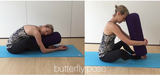 restorative yin yoga poses - butterfly