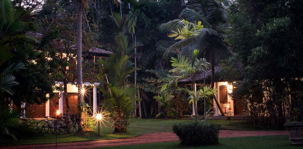 Evening shot mango suite and coconut wing and grounds sri lanka venue