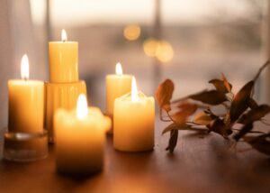 cosy candles hygge winter