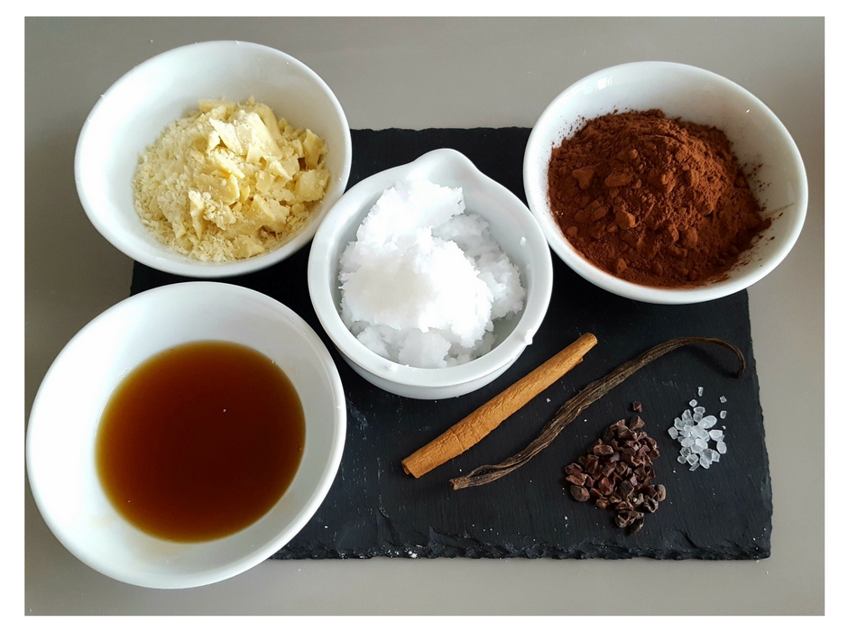 cacao butter cacao powder ingredients for raw cacao chocolate recipe