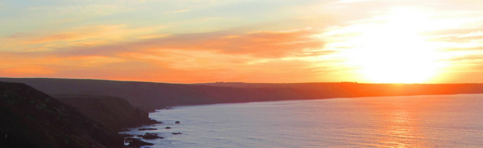 sunset cornwall new year yoga retreat cornwall