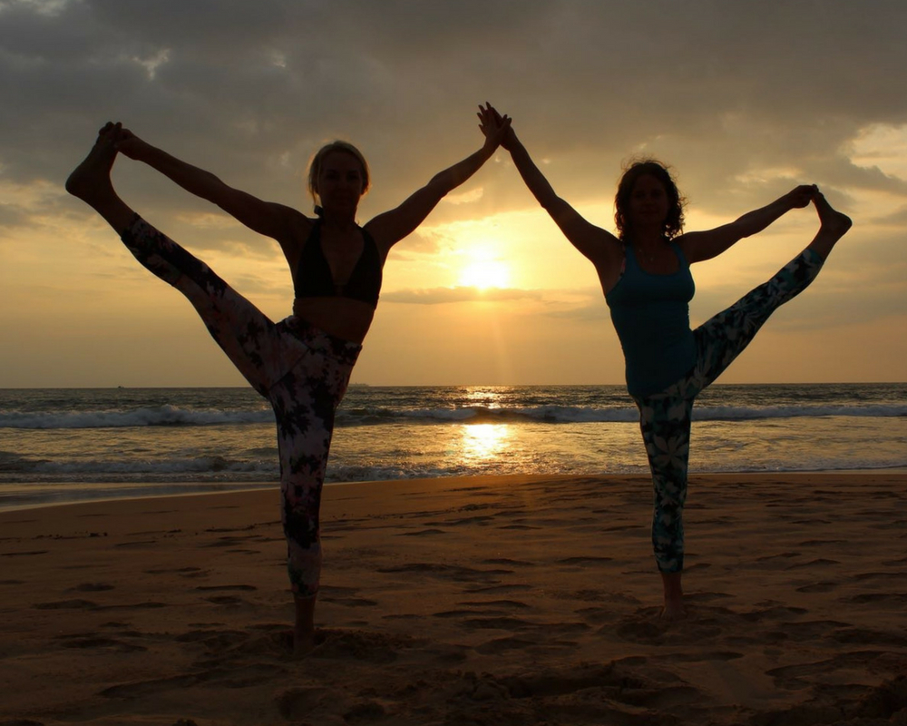 partner-yoga-sunset-standing-yoga-pose-sri-lanka