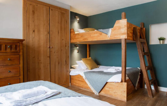 bedroom and bunk chalet accommodation french alps hiking yoga holiday