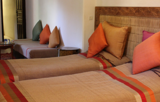 twin room 2 beds yoga holiday Marrakech