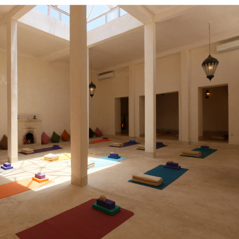 indoor yoga space yoga mats on floor yoga holiday marrakech