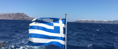 greek-flag-boat-sea
